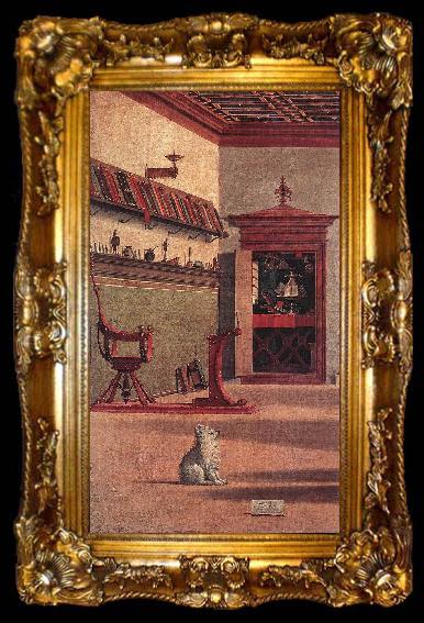 framed  CARPACCIO, Vittore Vision of St Augustin (detail) fdg, ta009-2